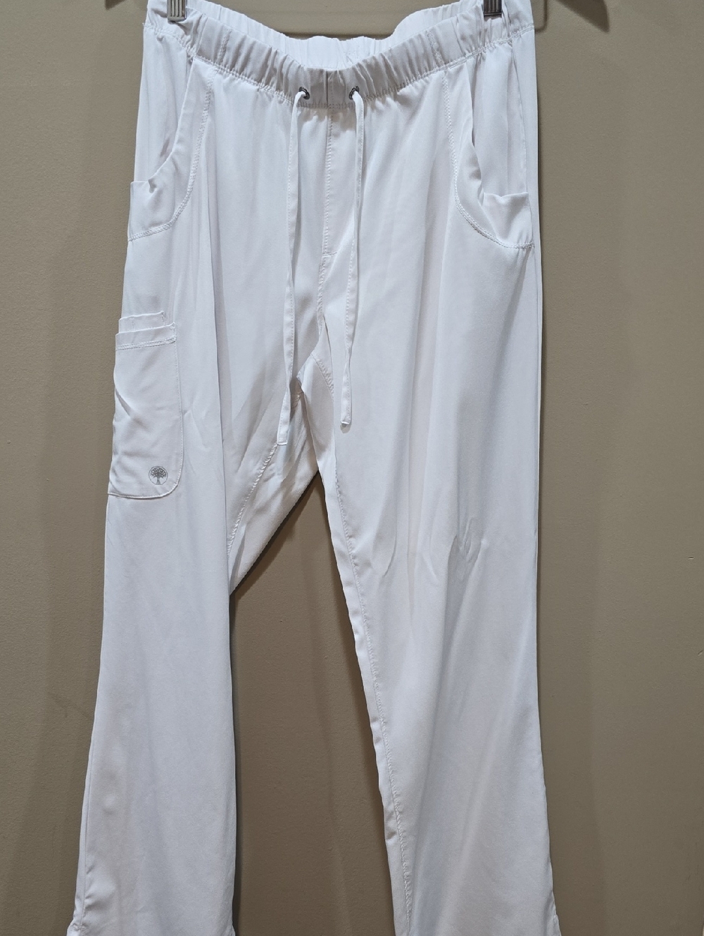 healing hands White Drawstring Cargo Track Pants